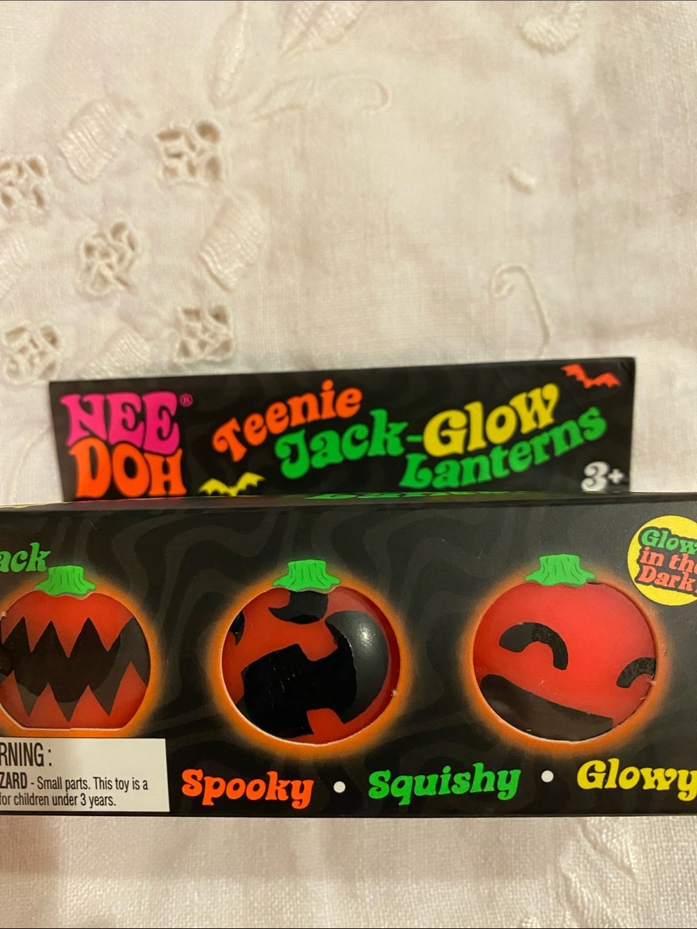 **AUTHENTIC** NeeDoh Teenie Jack-O-Glow Lanterns 3-Pack